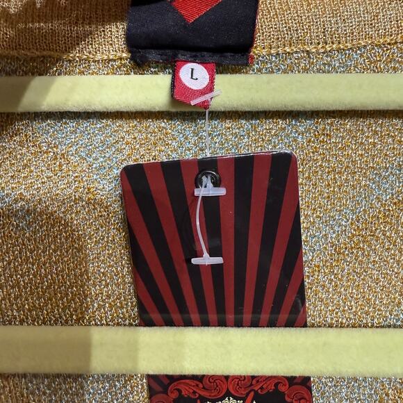 Happy Sheep Metallic Open Front Cardigan Sz L NWT - Picture 6 of 13